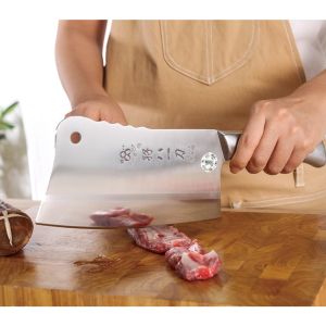 Bone Chopping knife with Steel Handle Chef Knife Pisau Tulang