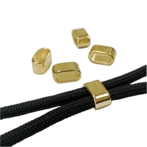 Metal Charm Cord Lock Bead Loop End Closure Adjustment Buckle Charms Beads Rope Paracord Lanyard Bracelet Accessories