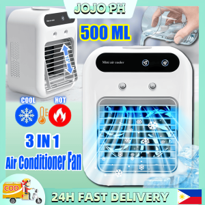 Portable Air Conditioner Fan 3 in 1 Cooling Fan Small Air Cooler Mini USB Air Humidifier 3 Speed Desktop Mist Cooler with Water tank for Home Office