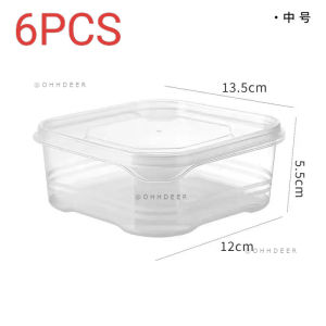 OHHDEER 650ML Freezer Frozen Meat Storage Box Transparent Vegetable Fresh-Keeping Storage Container