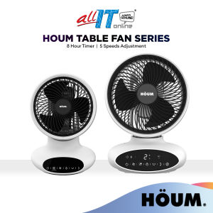 HOUM Air Circulator Fan C6 (6") / C8 (8") Table Desk Fan | 8 Hour Timer | 5 Fan Speed | Powerful