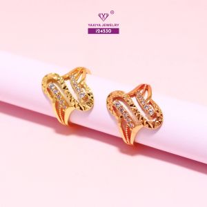 Yaxiya Cincin Wanita Dubay Permata Perhiasa Lapis Emas 18K 831