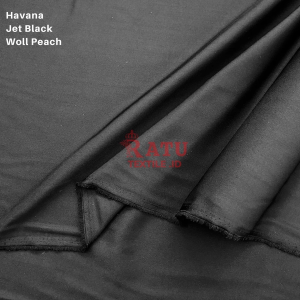 Kain Celana Hitam Jet Black Hight Twist Import