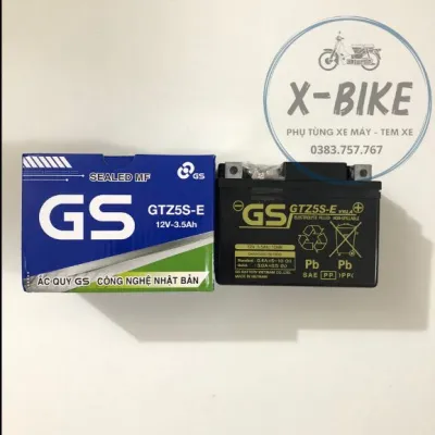 Bình Ắc Quy Xe Máy GS GTZ5S-E (12V - 3.5 Ah) Màu Xanh Đậm Dành Cho Future Wave RS Wave RSV Wave S Wave 100S - 110S [Chính Hãng]