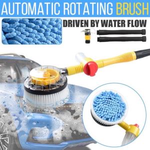 Ready stock Automatic brush wash Self Rotating Car Bubble Wash / Microfiber Brush / Sponge / Water Fast Clean Gun