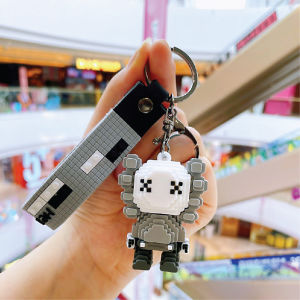 Cartoon Creative Building Blocks Violent Bear Keychain
