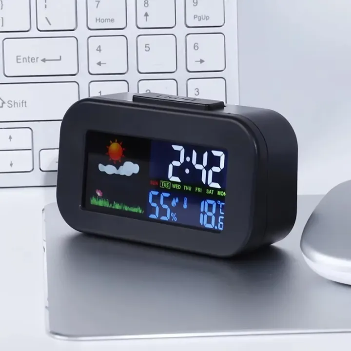 Retail%20<br><br>Weather%20Station%20Clock%20with%20Color%20Display%20Temp&amp;Humidity%20Monitor%20Backlit%20for%20Kids%20Teens%20Students%20-%20Bedroom%20Dorm%20Desk%20-%20Image%206