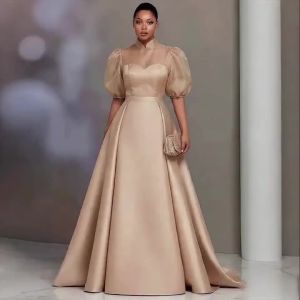 Plus Size Elegant Satin Prom Dresses for Women Stand Collar A Line Maxi Dress Formal Wedding Guest Party Bridesmaid Long Dress2026