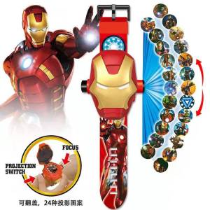 Sanrio Kids Watch 3D Projection Digital 24 Pattern Series Toy Kuromi Melody Elsa Frozen Spider Man Iron Man Electronic Watches Digital Clock Boy Girl Kid Birthday Gifts