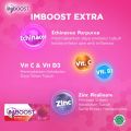 Imboost Extra Vit C & D3 Suplemen Tablet Daya Tahan Tubuh Non-Acidic Vitamin C isi 3 Strip 8 Kaplet. 