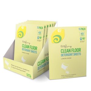 EcoLiving Clean Floor Detergent Sheets – Lemon Shine (15 sheets)