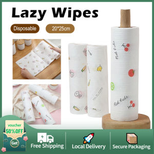【Ready stock】Lazy Rag Washable Dish Paper Roll Towel Cloth kitchen tissue roll Kitchen Towel Paper Wipe Multipurpose Reusable Non-Woven Cleaning Cloths bekas tisu gulung dapur