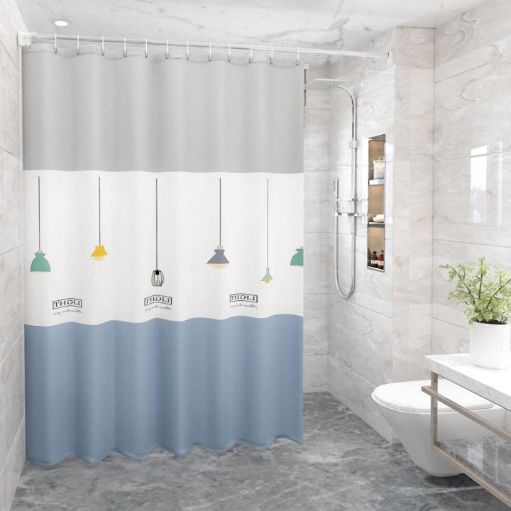 TF พาร์ทิชันหนาสำหรับห้องน้ำม่านอาบน้ำกันน้ำไม่จำเป็นต้องเจาะรู ...