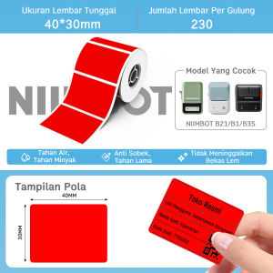 Kertas Label Berwarna yang Cocok untuk Mesin Label NIIMBOT B1/B21/B3S Menyukai Kebutuhan Berbagai Anda