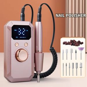 LUXERY 32 Speeds Electric Nail Polishing Grinder Rechargeable LED Display Nail Grinder Professional Multifunctional Electric Nail File Nail Tools