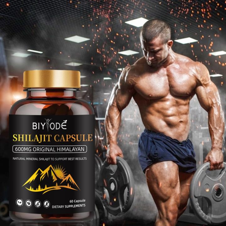 Pure Shilajit Veg Capsules, 60pcs/Box Shilajit Supplement with Fulvic ...