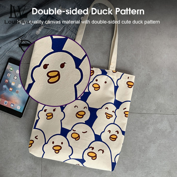 LouisWill Tote Bags Shoulder Bag Cute Canvas Bag Largecapacity Handbag