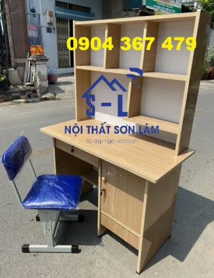 Bàn học sinh liền kệ 1m giá rẻ kèm ghế ngồi cho bé