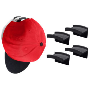 5Pcs Cap Hook Holder Self Adhesive Wall Mount Portable Hat Hanger for Baseball Cap Storage