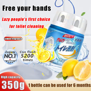 【Can use 200 days 】No need to wash the toilet Toilet Bowl Automatic Toilet Bowl Cleaner Toilet cleaners for Stain Automatic Bleach Quantitative Auto Releasing dirt removal Cleaner Deodorizer Automatic Stain Remover Blue Tab Tablet Flush Deodorizes