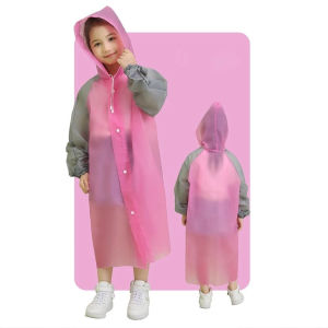 Jas Hujan Anak Ponco Motif Karakter Hodie Raincoat Polos Free Size Waterproof-80919