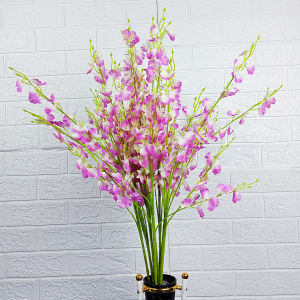 Sampai7an PBP152 / Tanaman Bunga Orchid Tangkai Plastik Ornamen Hias Sudut Ruangan Kantor Cafe Dekorasi Ruangan Indoor Outdoor Flower Garden / COD