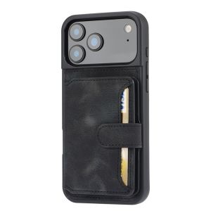 ELEVEN 2 Luxury Leather Card Pocket Wallet Case for iPhone 17 Air 16 15 14 13 12 11 Pro Max.