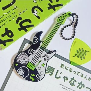 Anime KeyChain Women Guitar Key Chain for Men Key Ring Acrylic Car Keyring Party Pendant Japan Cos