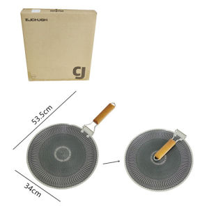 34/38CM Outdoor BBQ Pan 316 Stainless Steel Non-Stick Cooktop Korean Roasting Pan Grill Plate Camping