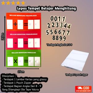 Busy Page Number / Busy Page Angka / Mainan Lepas Tempel / Montessori Toys / Mainan Edukasi Anak / R B