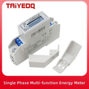 TAC1100 Din Rail Single Phase 100A 230V Multifunction Energy Meter Electricity Kwh Meter RS485 Modbus RTU Meter