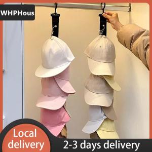 [COD] WHPHous Ship within 24 hours Baseball Cap Storage Organizer With Eight Clips Wall Mounted Cap Holder Closet Storage Organizer Cap Hanger