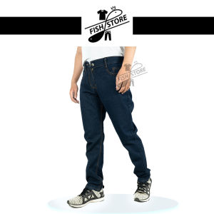 Quần jean nam chất bò ống suông trơn đẹp trung niên big size VNO28