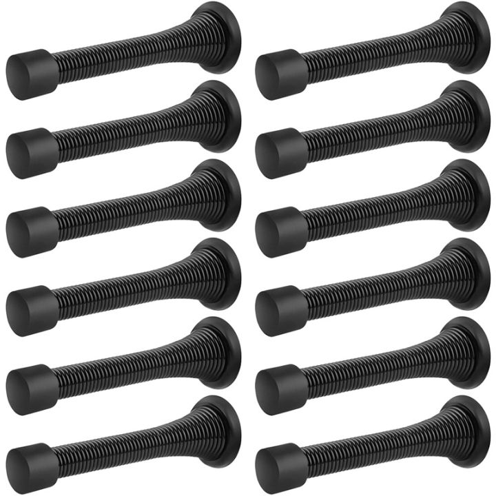 12 Pack Flexible Spring Door Stopper Door Stop Wall Protector with Low ...