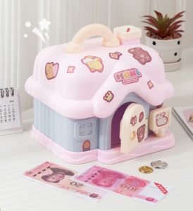 Dinosaur electronic Piggy Bank Face And Fingerprint Recognition Money Saving Box Atm Machine with Password Simulated Atm Coin Bank Toy for Kids boys girls gifts 儿童存钱罐