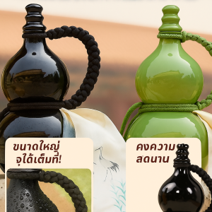 กาต้มน้ำลายวินเทจ ขวดไวน์เครื่องดื่มแบบปิดสนิท