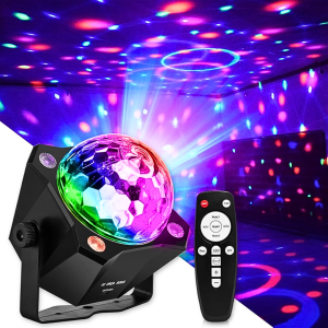 COD BEATIFIC Lampu Disco laser sensor suara musik sorot Proyektor RGB KTV Voice Control 9W BT5