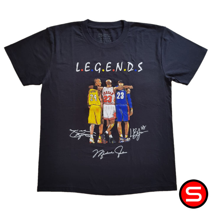 Legends Kobe Bryant Michael Jordan LeBron James Los Angeles Lakers Chicago Bulls NBA T Shirt Lazada PH