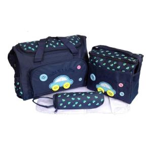 4Pcs Spacious Baby Changing Bag Set Durable and Waterproof Baby Nappie Bag Set with Convenient Storage Pockets