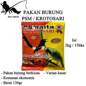 Pakan burung Kroto Sari PS malta halus untuk semua jenis burung berkicau (15bks)