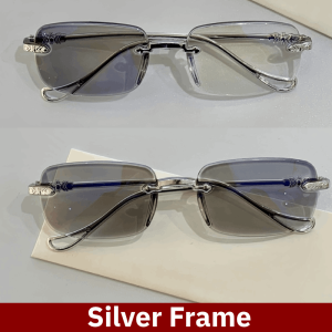 Smart Automatic Zoom Reading Glasses Color Changing Anti Blue Light Presbyopia Glasses HD Frameless Eyeglasses