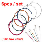[Set] Guitar String Rainbow Color / Gold / Rose for Acoustic Guitar Musical Instrument | Tali Senar Gitar Set Akustik 1 Set Original