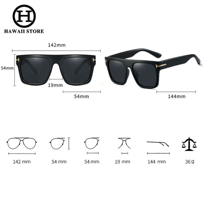 Hawaii%20Fashion%20Square%20FAUSTO%20Style%20UV400%20sunglasses%20Tom%20for%20Man%20Eyeglasses%20Forde%20Oversize%20Sun%20Glasses%20-%20Image%204