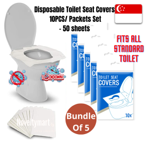 [Bundle of 5]Disposable Toilet Seat Covers 10Pcs/ Packets Set - 50 sheets