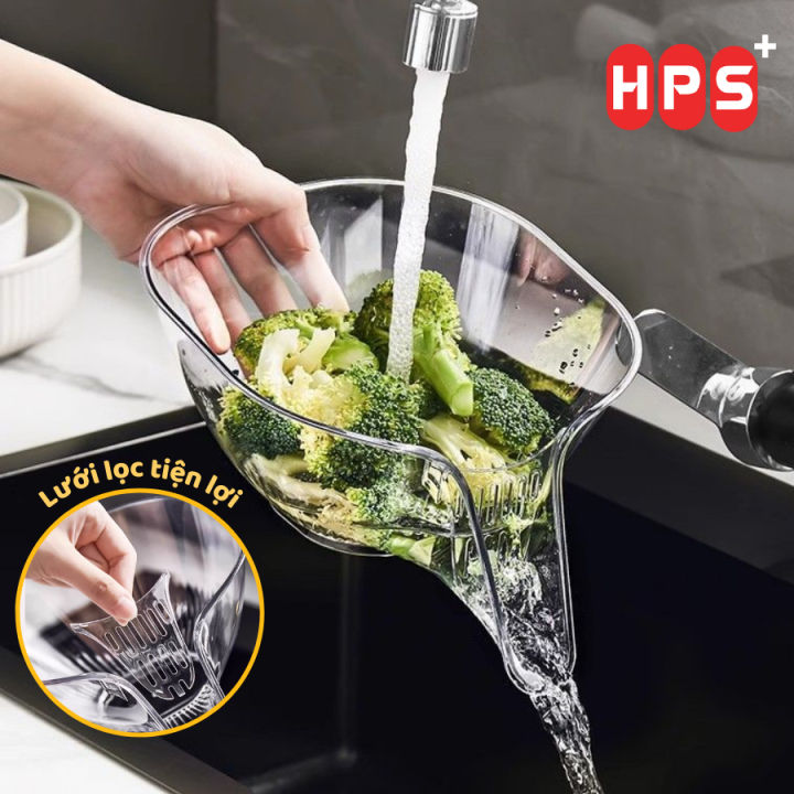 Rổ nhựa rửa rau củ thế hệ mới có phễu thoát nước tiện lợi, Gáo nhựa ...