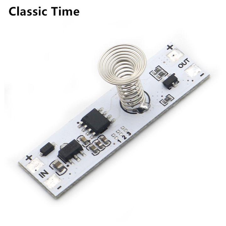 DC 12V Capacitive Touch Sensor Switch Coil Spring Switch LED Dimmer ...