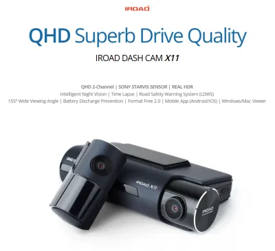 IROAD X11 QHD DASH CAM | INCLUDE 128GB SD CARD | 1 YEAR WARRANTY |