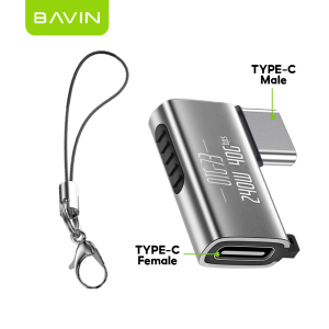 BAVIN O72 240W USB 4.0 Type-C OTG Adapter w/ 40Gbps Fast Data Transfer & 90° Angled Connector for Video Transmission