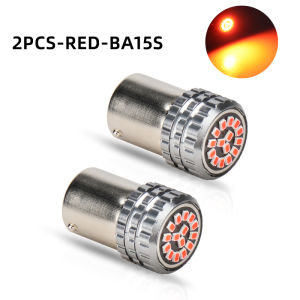 2Pcs สัญญาณ1156 P21W BA15S LED BAY15D 1157 P21/5W หลอดไฟ LED Super Bright ไฟเบรคย้อนกลับโคมไฟ DRL Universal