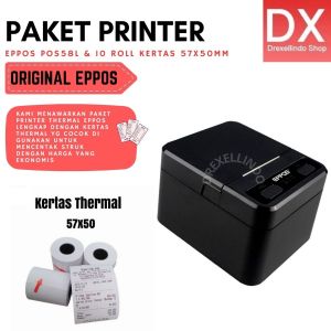 Paket Hemat EPPOS POS58L & Kertas Thermal 57x50mm Per10Roll
